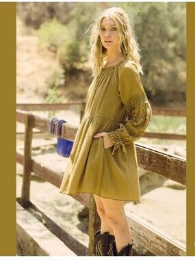 Listicle Boho Mini Dress Sz M